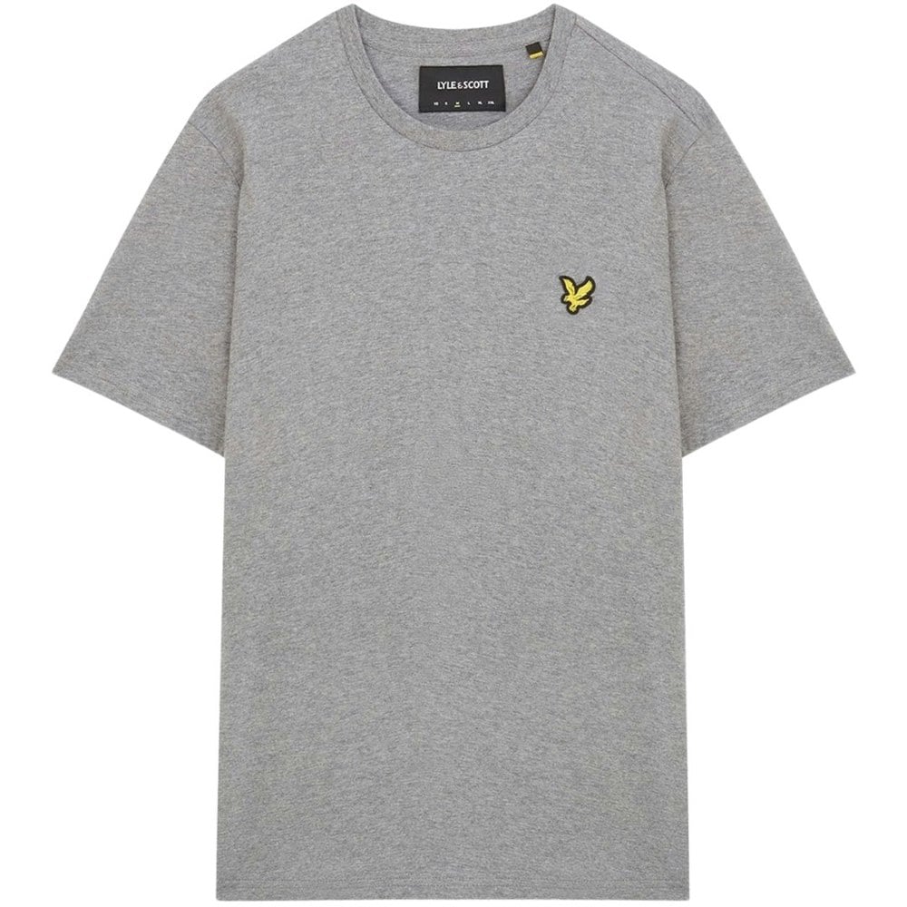 Lyle & Scott Plain Grey Embroidered Crew Neck T-Shirt