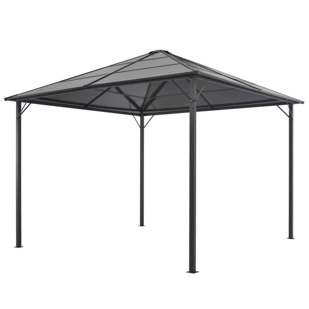 Berkfield Gazebo with Roof Aluminium 3x3 m Black