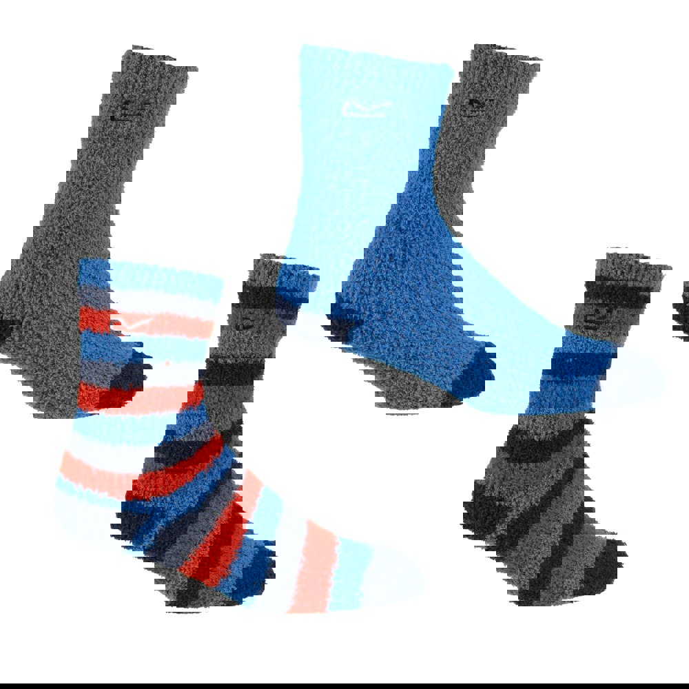 Regatta Childrens/Kids Cosy Boot Socks Set (Pack of 2) - Blue/Navy/Red