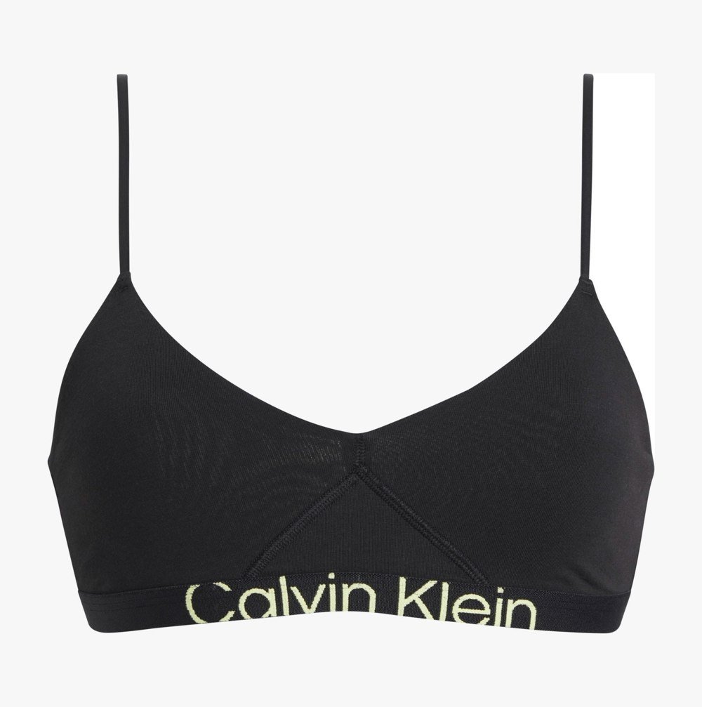 Calvin Klein UNLINED BRALETTE Womens Black Sunny Lime