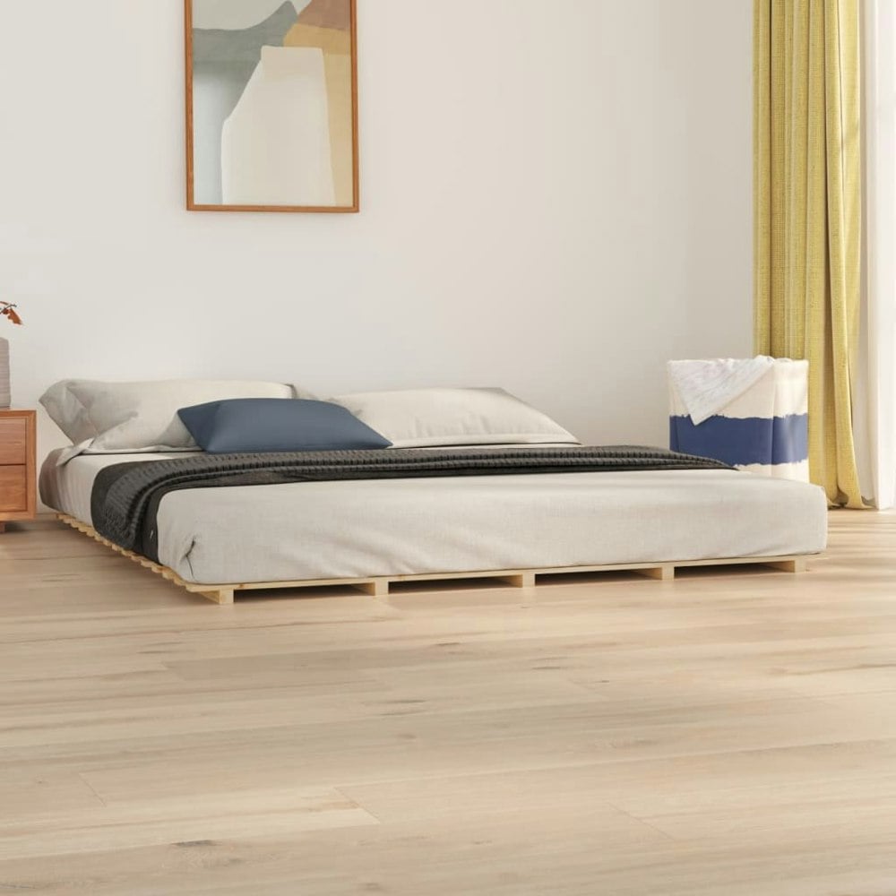 Berkfield Bed Frame 200x200 cm Solid Wood Pine