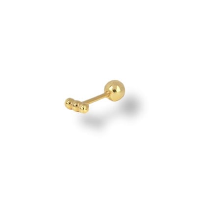 Gold Trip Tiny Treble Line Barbell Earring