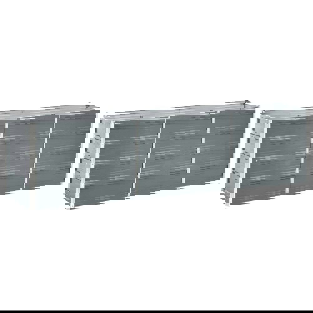 Berkfield Garden Raised Bed Galvanised Steel 240x40x45 cm Grey