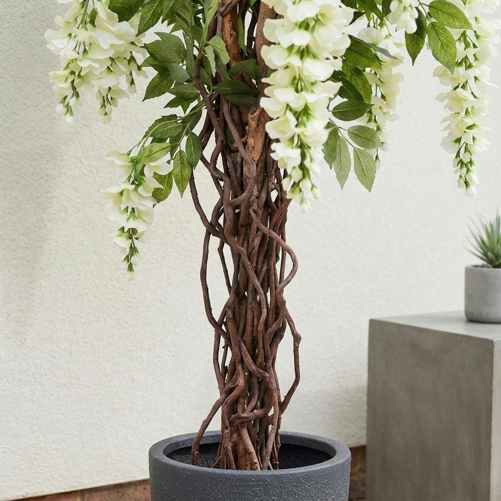 Garden Greatness Lifelike Cream Wisteria Potted Tree