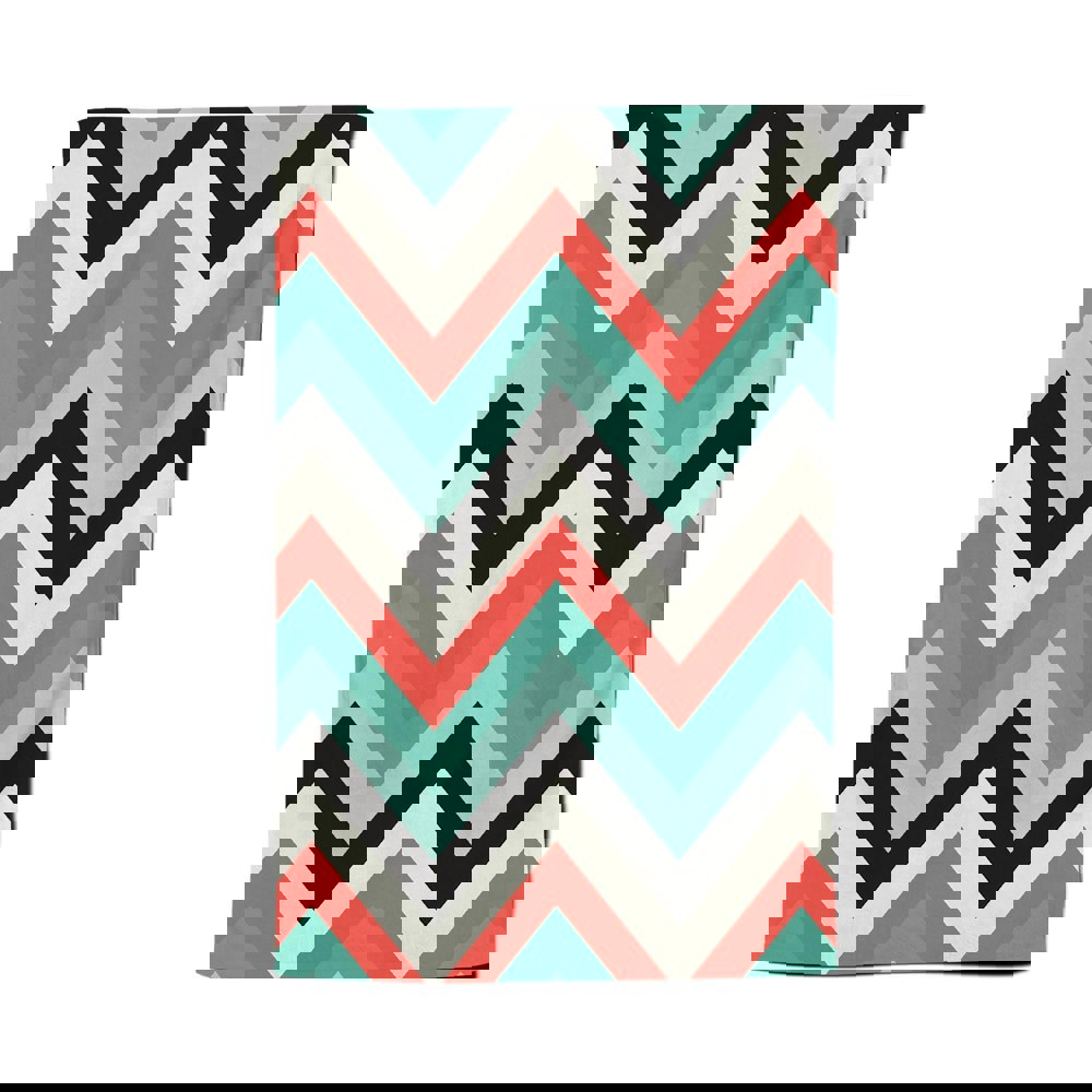 Warren Reed Geometric Colored Chevron Pattern Tea Towel