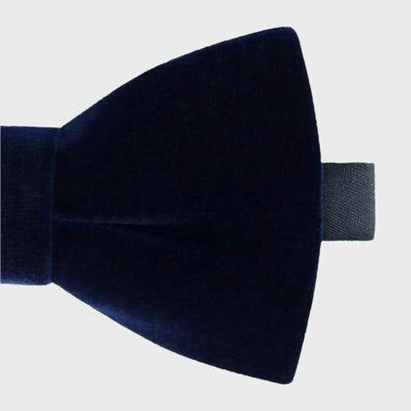 Sophos Dusk Velvet Bow Tie - Navy Blue