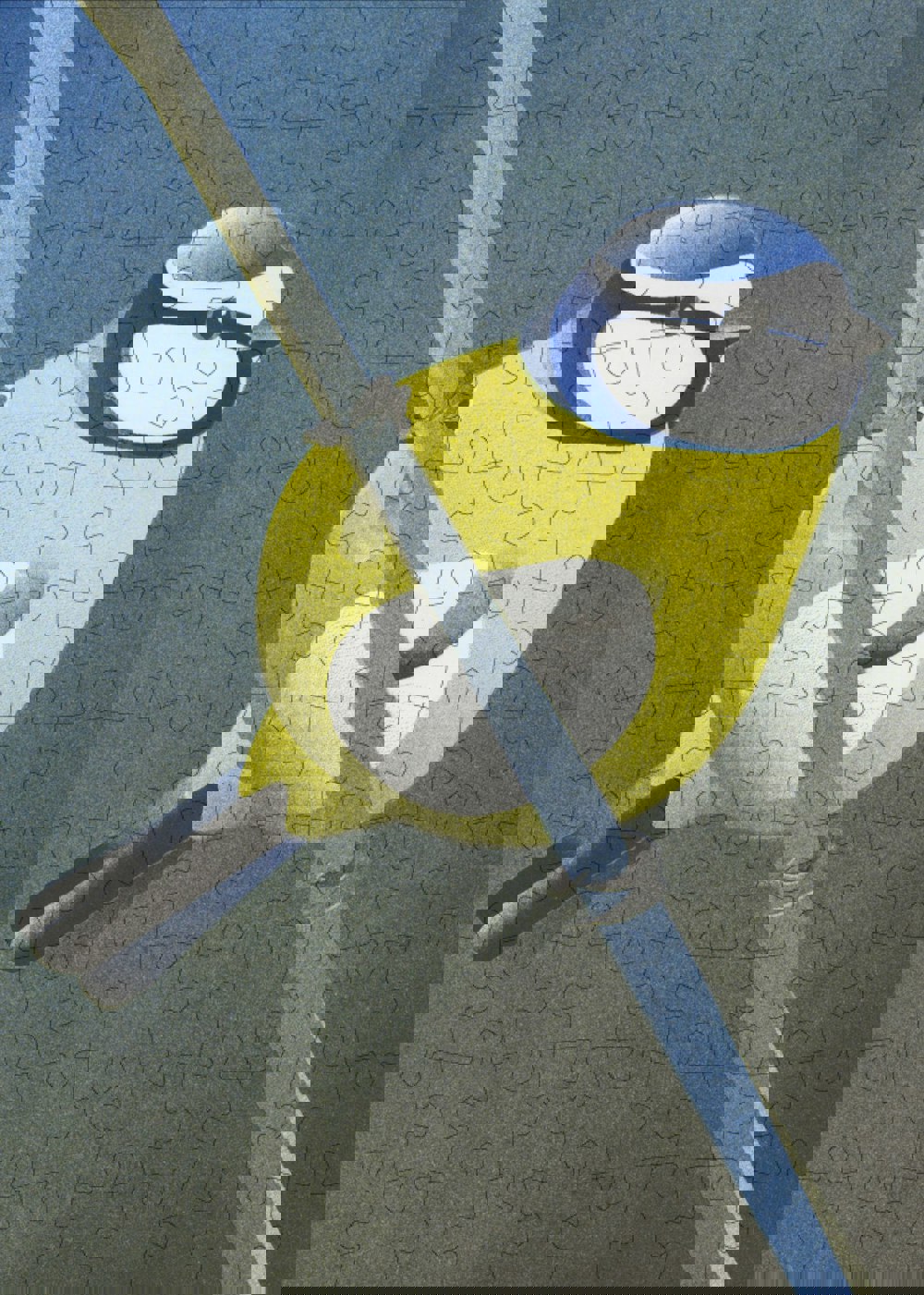 Happily Puzzles Blue Tit - 99 Piece Mini Jigsaw Puzzle