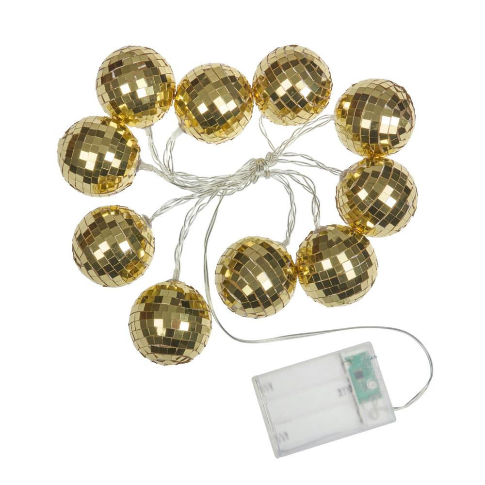 Scotts of Stow GlitterBall String Lights Gold Set of 10
