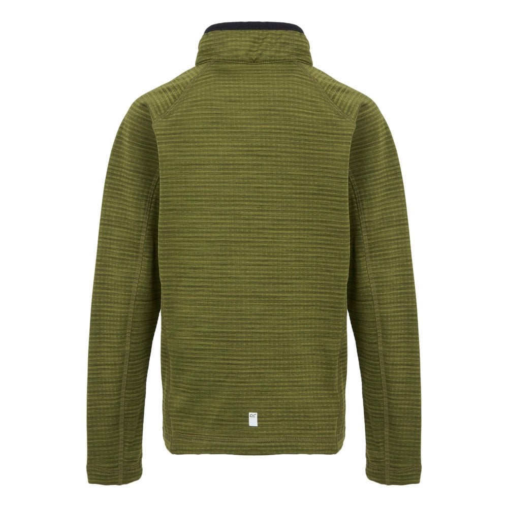 Regatta Childrens/Kids Berley Half Zip Long Sleeved Top - Nephrite Green/Black