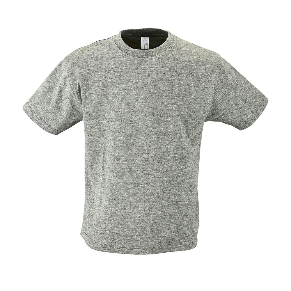 SOLS Kids Regent Short Sleeve T-Shirt - Grey Marl - Grey Marl - 100% Cotton