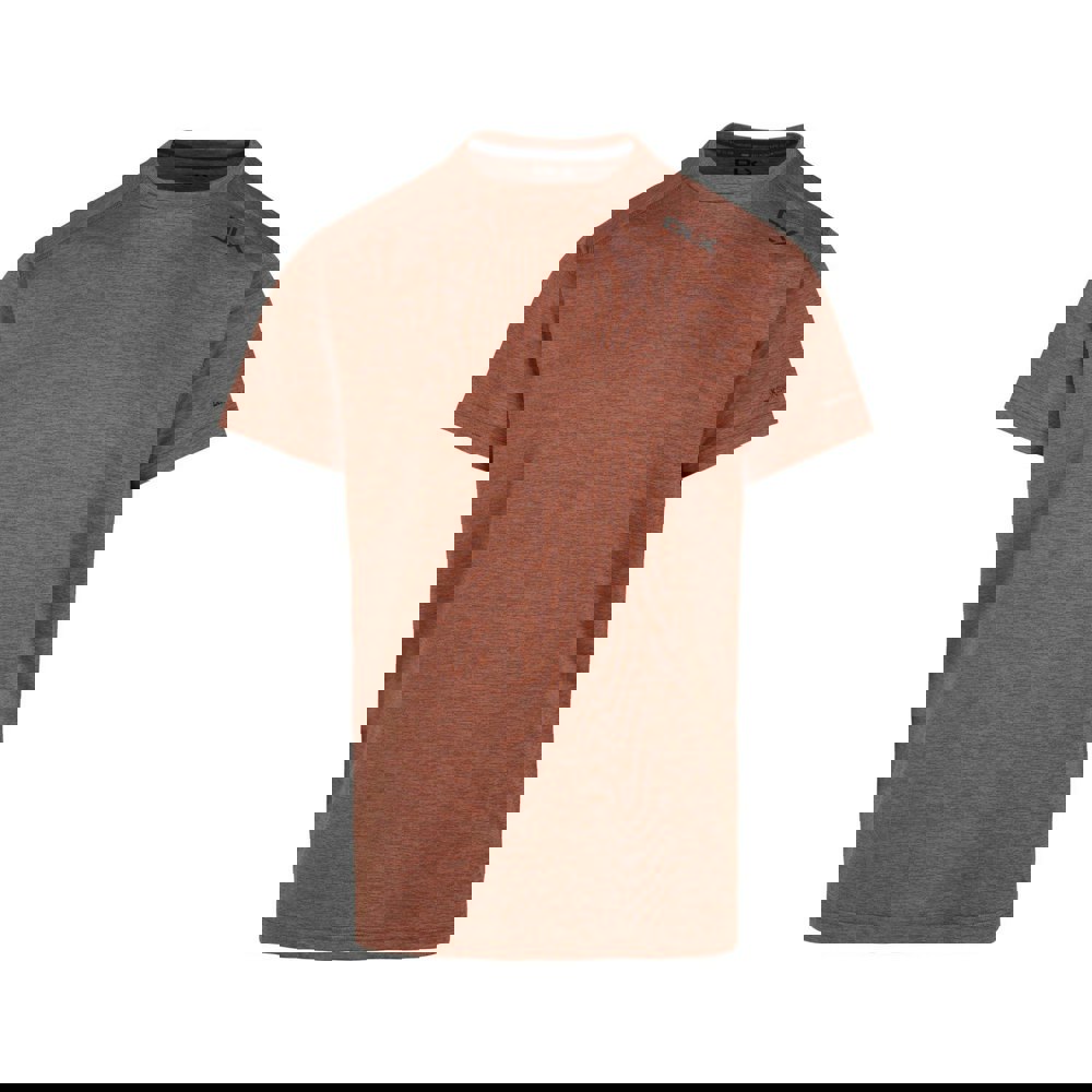 Trespass Mens Doyle DLX Marl T-Shirt - Burnt Orange