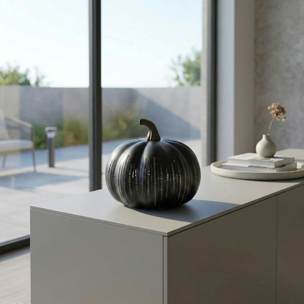 Garden Greatness Autumnal Urban Glass Pumpkin Light