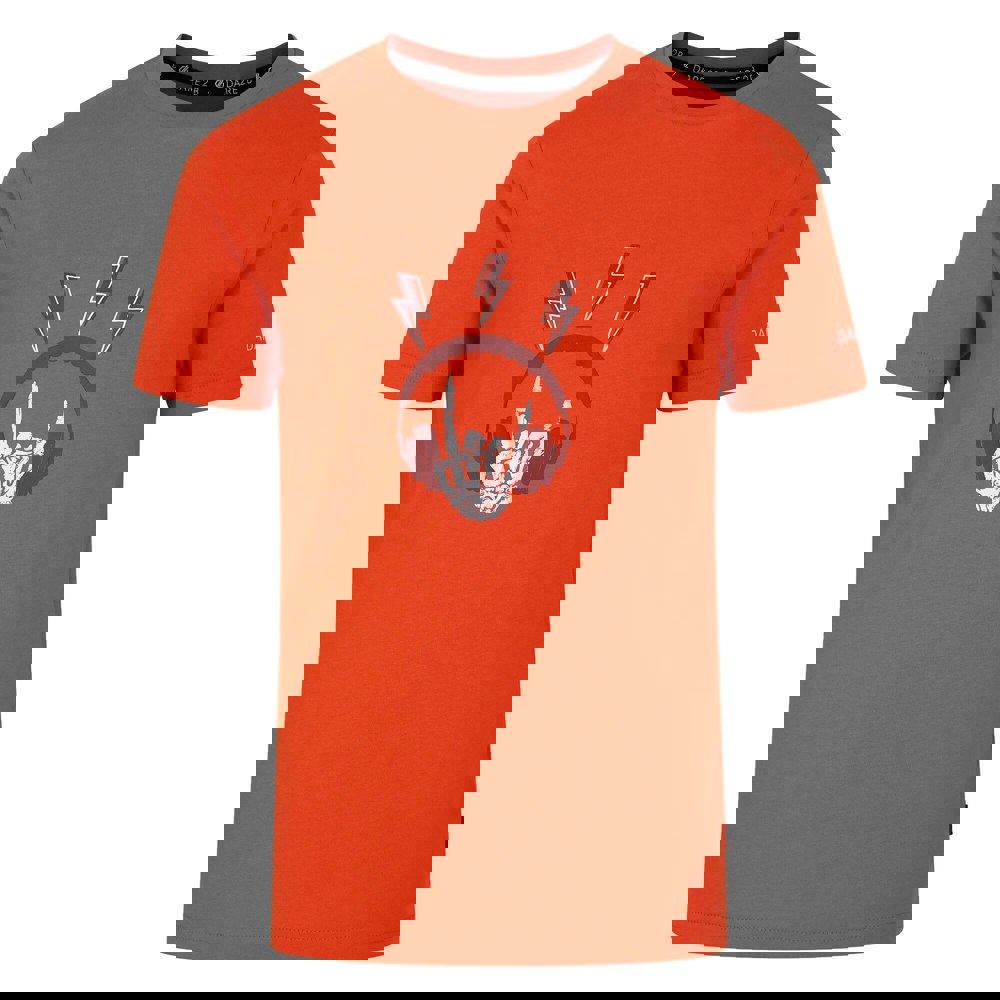 Dare 2B Childrens/Kids Trailblazer II Skeleton Hand T-Shirt - Cinnamon
