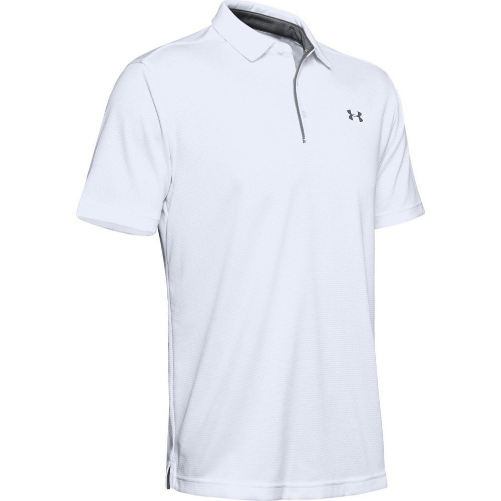 Under Armour Mens Tech Polo Shirt - White/Graphite