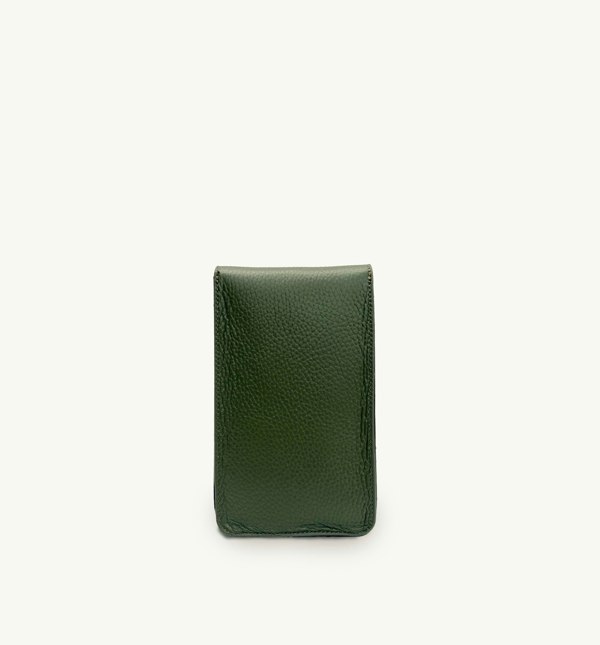 Apatchy London The Frankie Leather Phone Bag - Olive