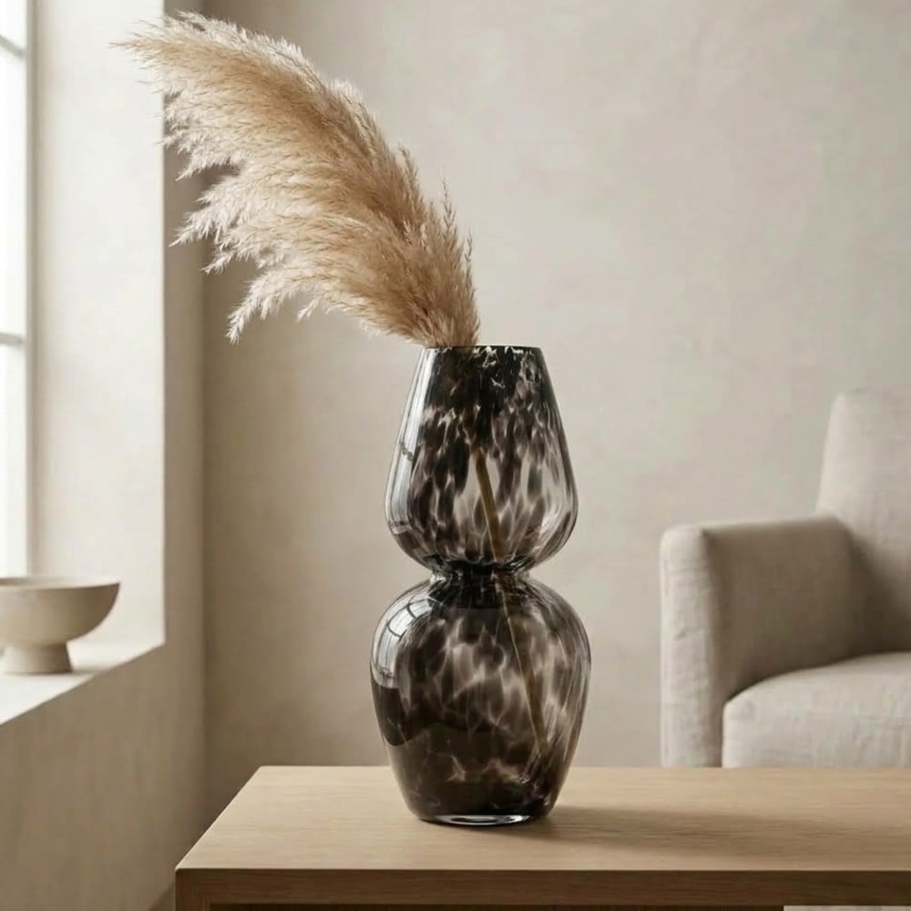 Garden Greatness Maison Black Mottle Glass Display Vase