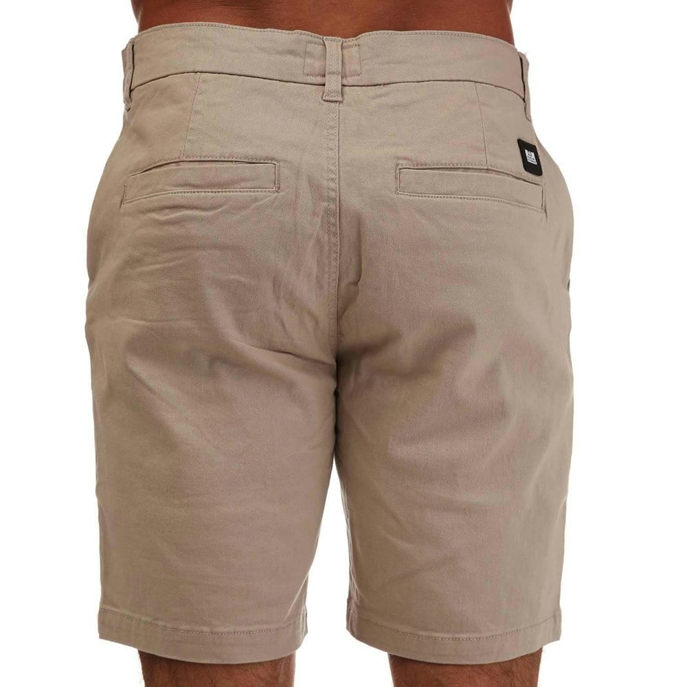 Weekend Offender Mens Dillenger Cotton Twill Shorts - Stone