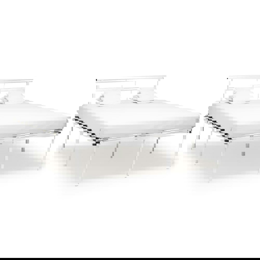 Berkfield Bed Frame White Metal 180x200 cm 6FT Super King