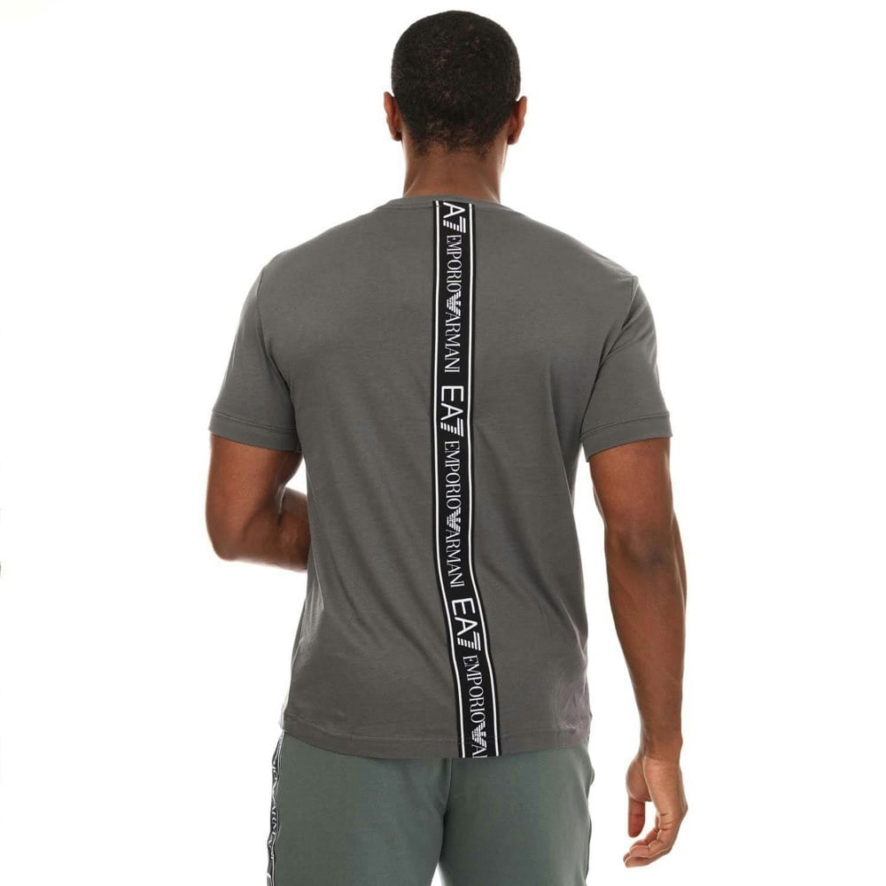 Emporio Armani Mens Series Logo Cotton T-Shirt - Grey