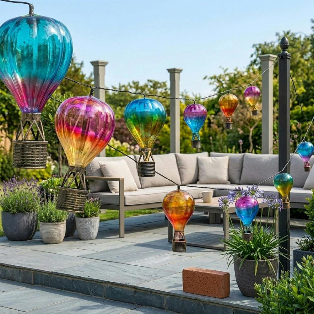 Garden Greatness SkyRunner Colourful Balloon Solar String Lights