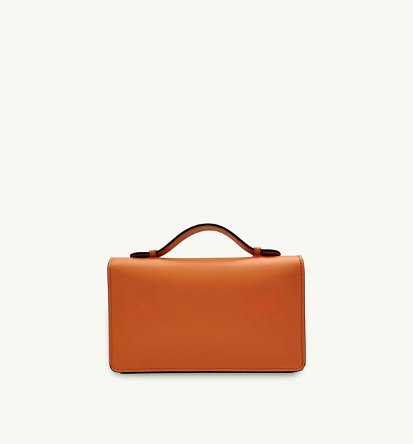 Apatchy London The Amelia Orange Leather Bag