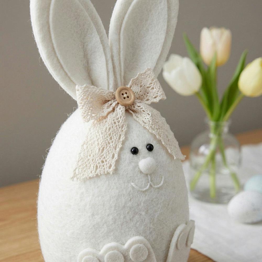 Garden Greatness Decorative Bunny Rabbit with Bow Ornament