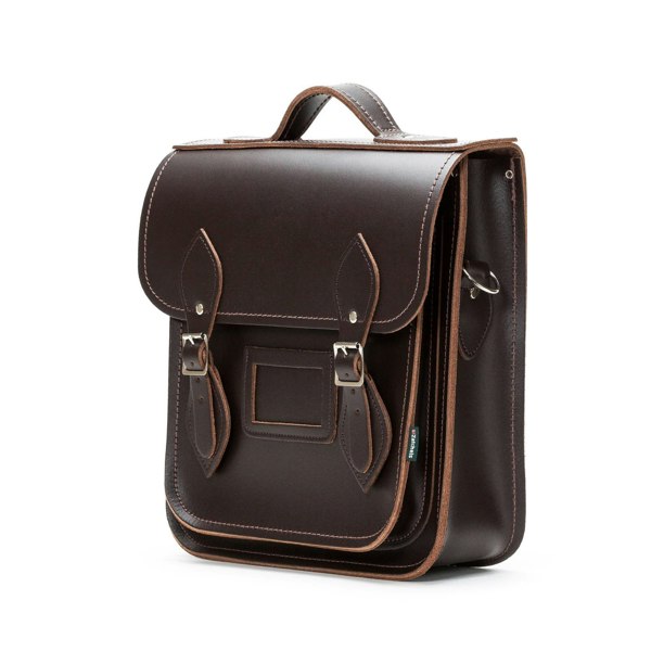 Dark Brown Leather City Backpack - Backpack - Zatchels