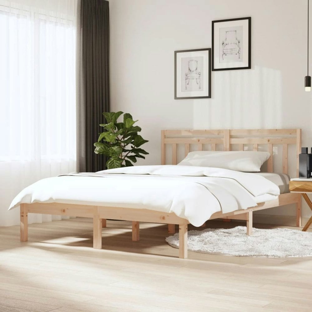 Berkfield Bed Frame 120x190 cm Small Double Solid Wood