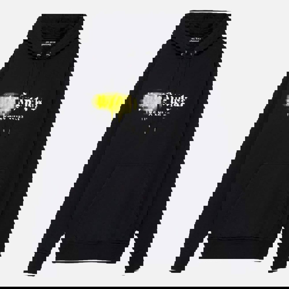 Palm Angels Los Angeles Sprayed Hoodie Black - Supplied LuxuryPalm Angels