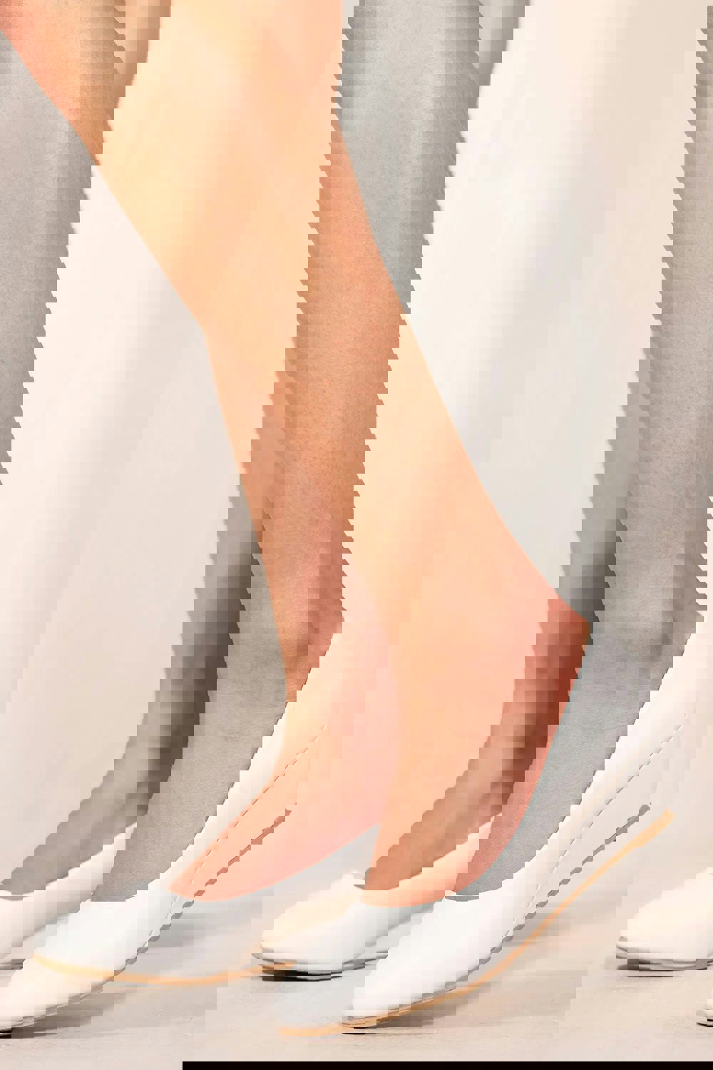Where's That From Kieran Wide Fit Platform Low Wedge Mid Heel Court Shoes in White Faux Leather