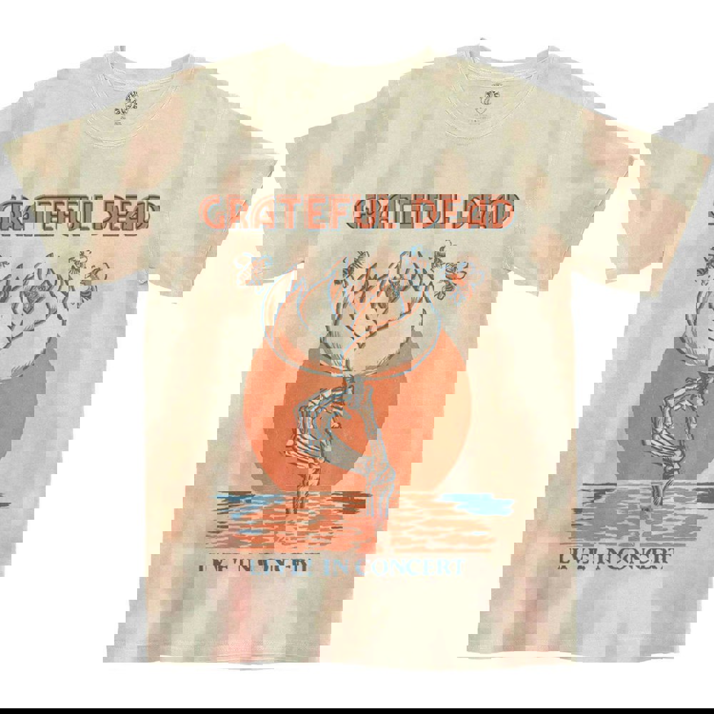 Grateful Dead Unisex Adult Sugar Magnolia Tie Dye T-Shirt - White