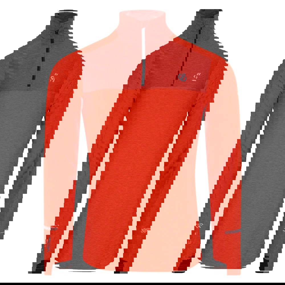 Dare 2B Mens Power Up II Lightweight Jersey - Cinnamon/Tuscan Red Marl