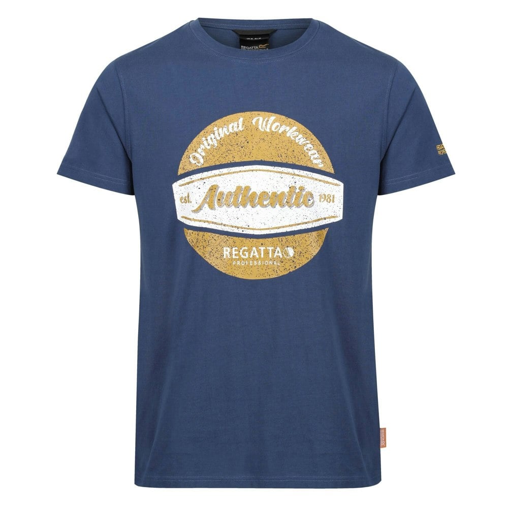 Regatta Mens Original Workwear Cotton T-Shirt - Dark Denim