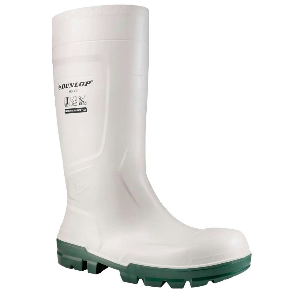 Dunlop Unisex Adult Work-It Safety Wellington Boots - White