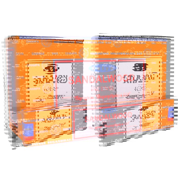 Serano 12 Packs of Sandalwood Incense Sticks by Satya