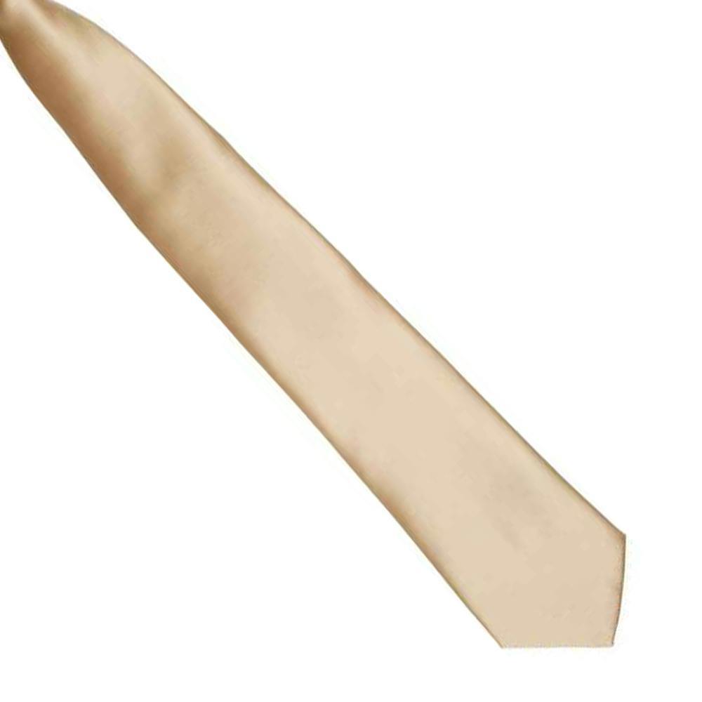 Premier Colours Mens Satin Clip Tie - Khaki