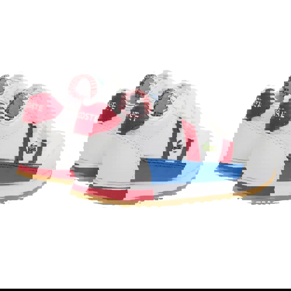 Lacoste Kids Partner Trainers - White/Red