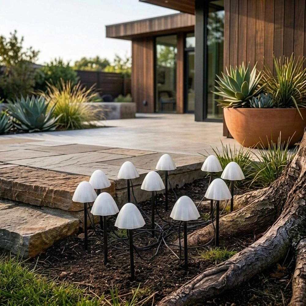 Garden Greatness Pixie Mini Mushroom Garden String Lights
