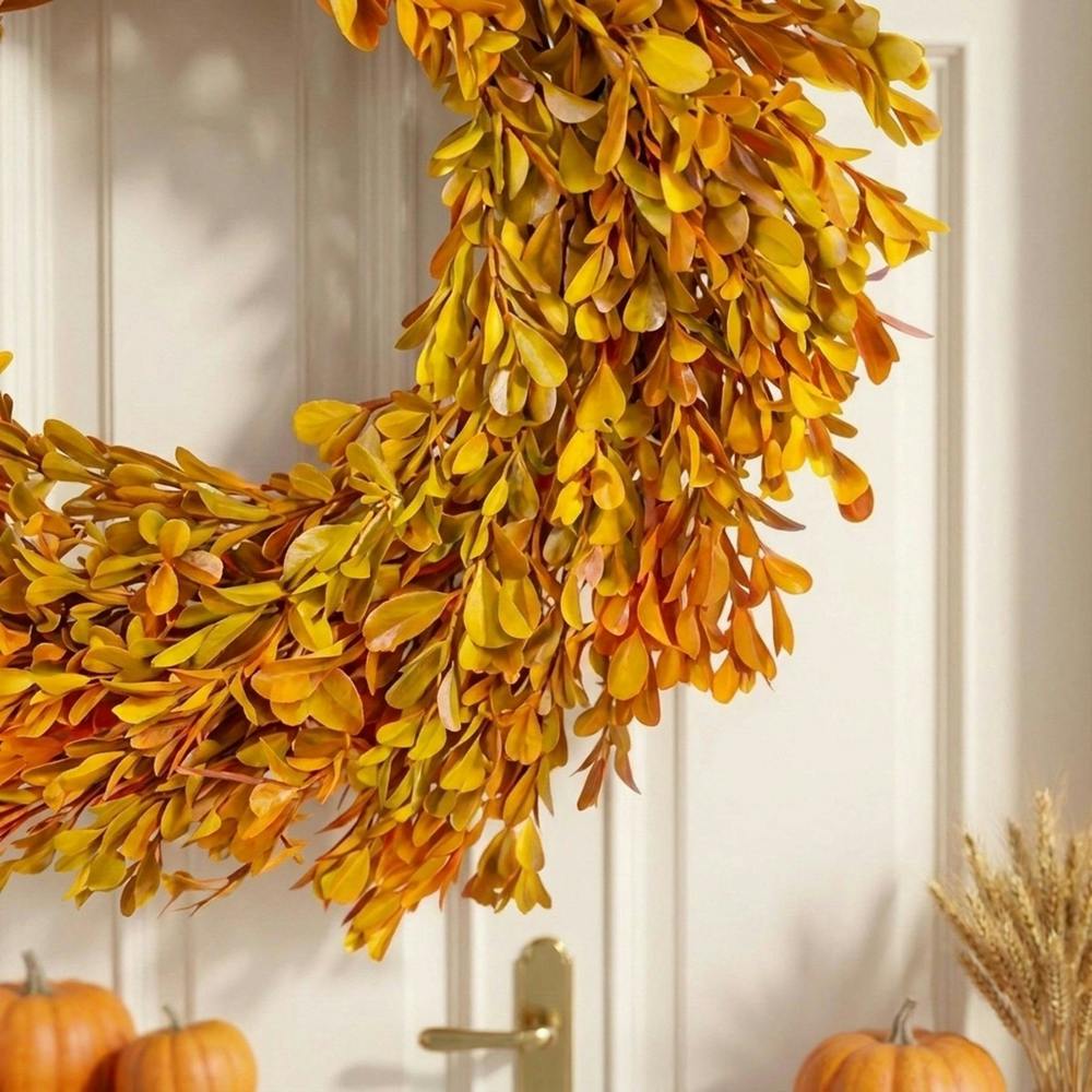 Garden Greatness Harvest Dried Autumn Leaf Wreath