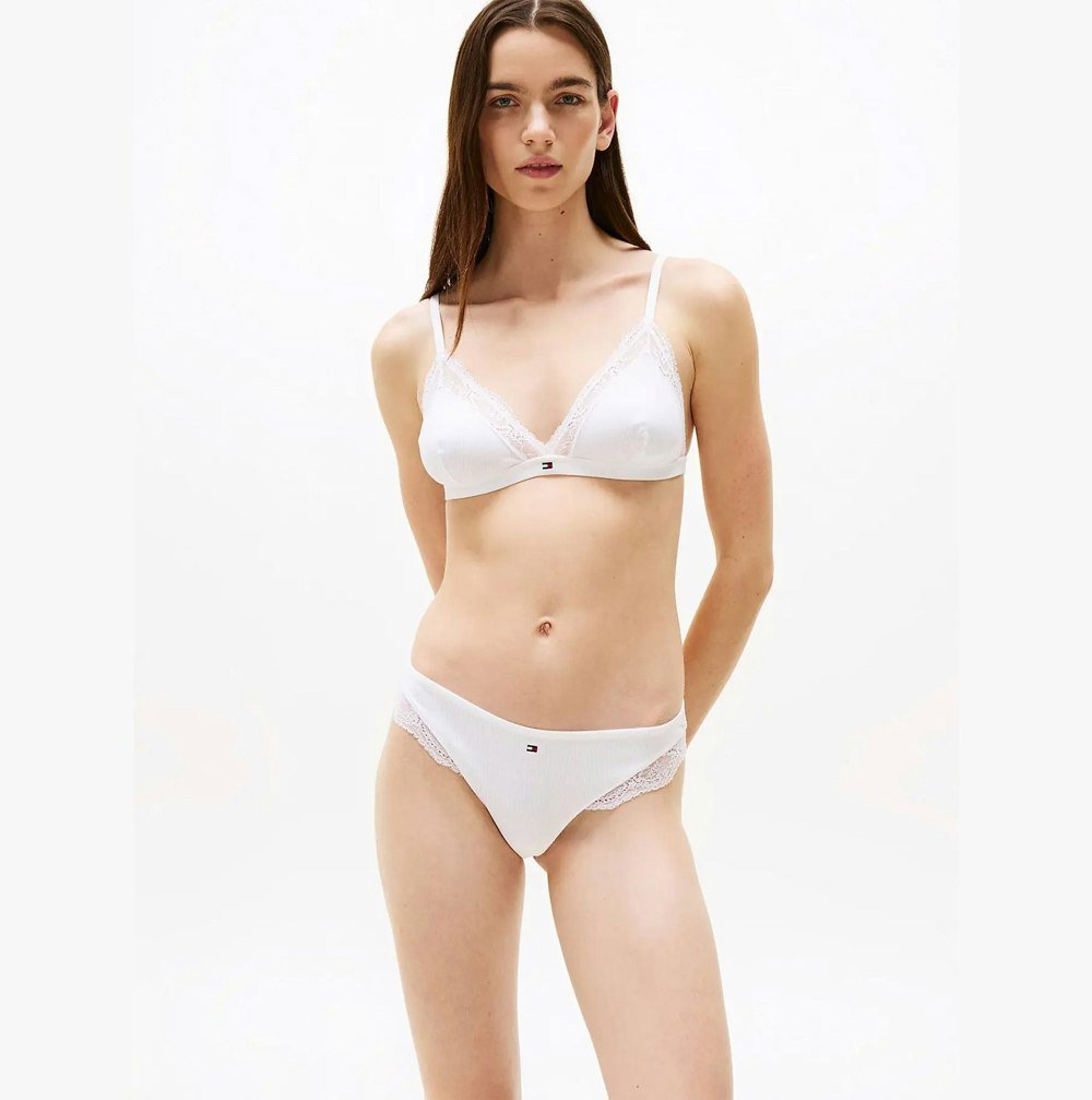 Tommy Hilfiger DIPPED BIKINI Womens White
