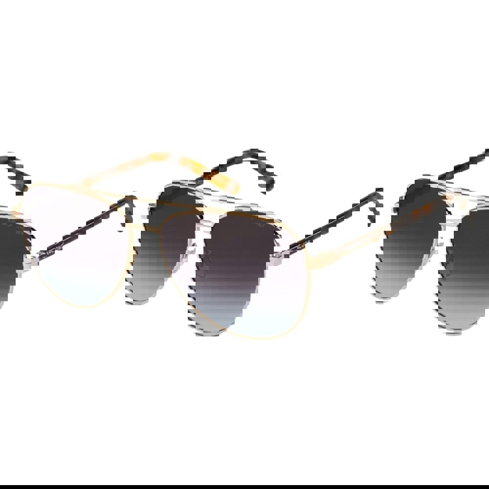 Marc Jacobs Brown Teal Lens Havana Detail Gold Sunglasses