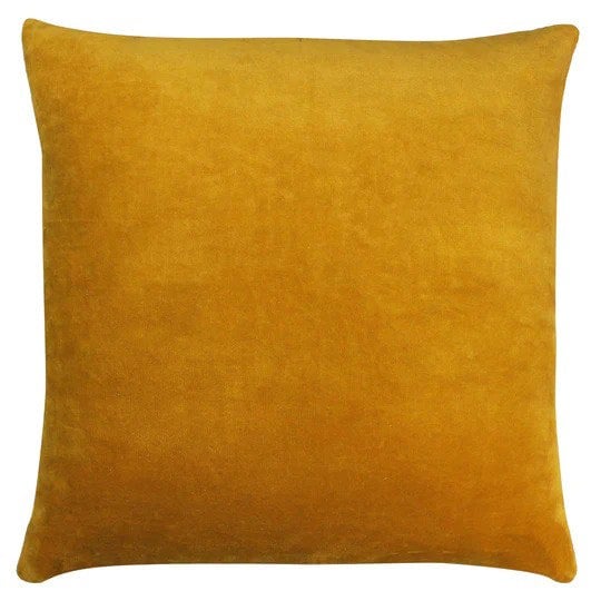 Furn Tanda Velvet Square Cushion Cover - Pink/Ochre Yellow