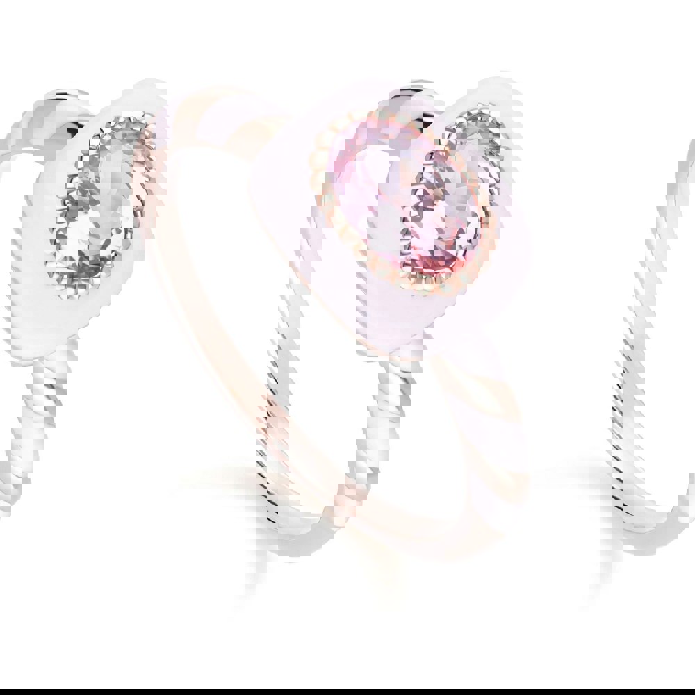 270R063101925 Siberian Waltz Enamel & Pink Tourmaline Ring In Rose Gold Plated Silver 4