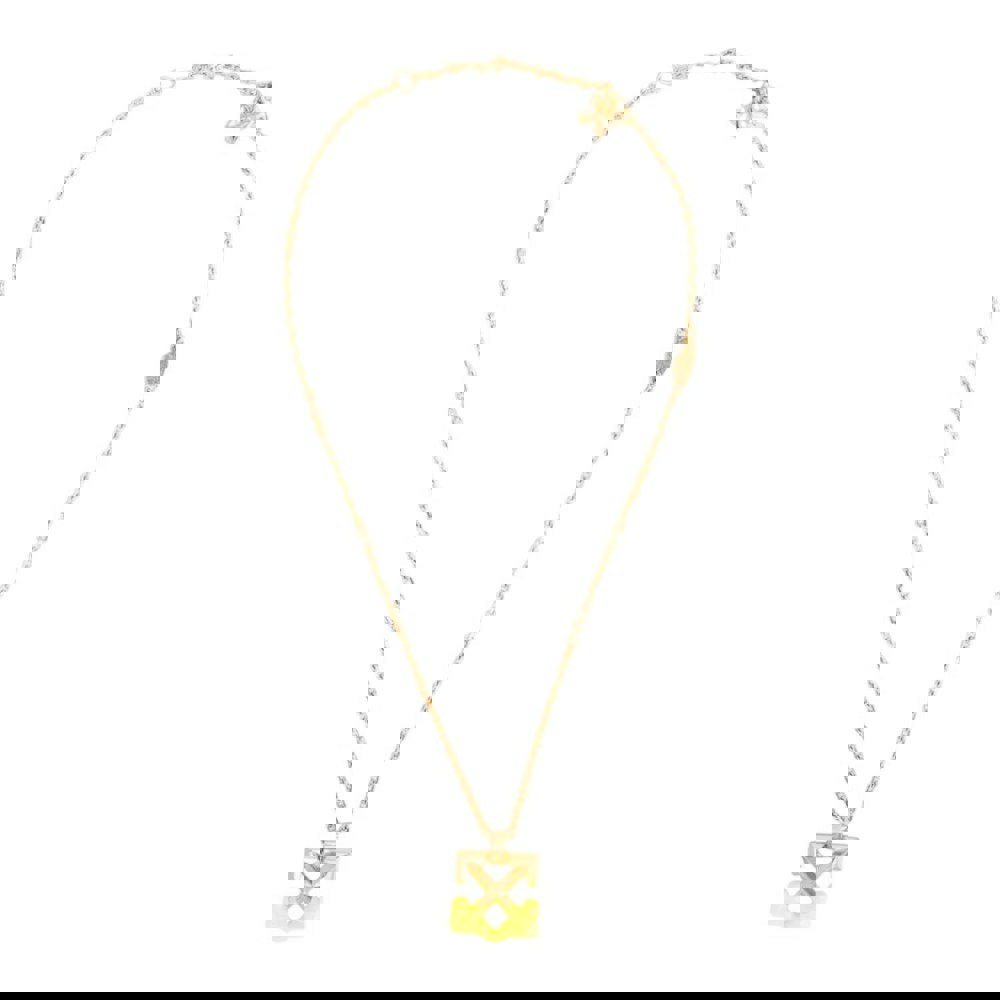 Off White Arrow Necklace - Gold/Yellow
