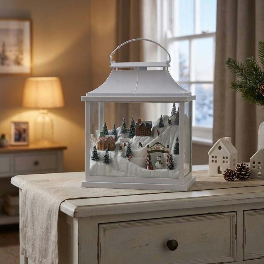 Garden Greatness Festive LED Rotating Village Lantern