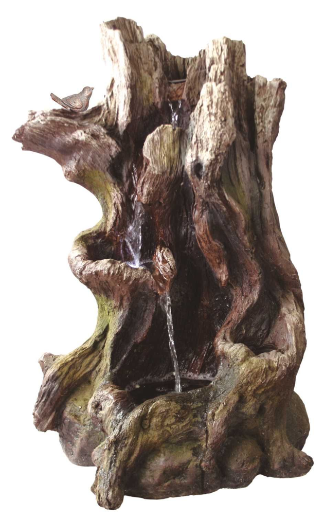 Tranquillity Water Features Willow Spills with Lights Wood Effect Water Feature