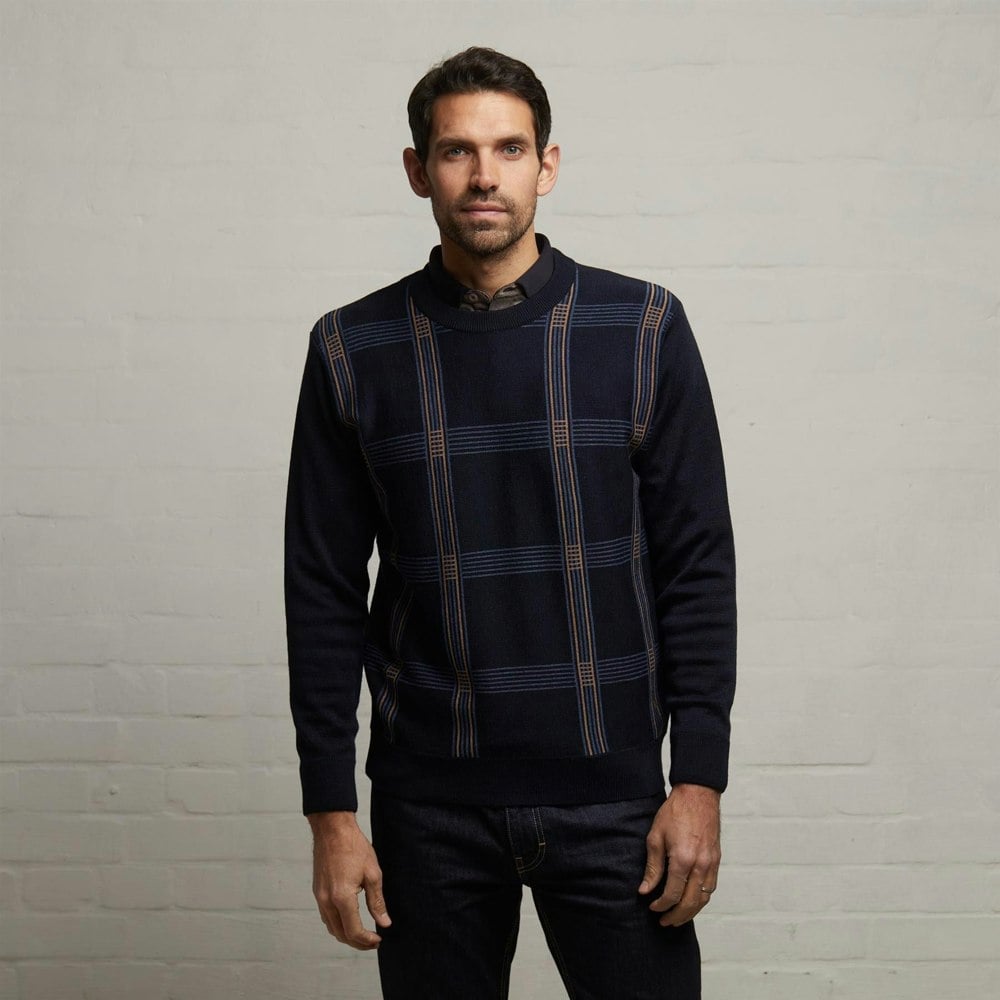 Gabicci G53M09 Mens Long Sleeve Knitted Vee Neck Sweater Gabicci Classic - NAVY