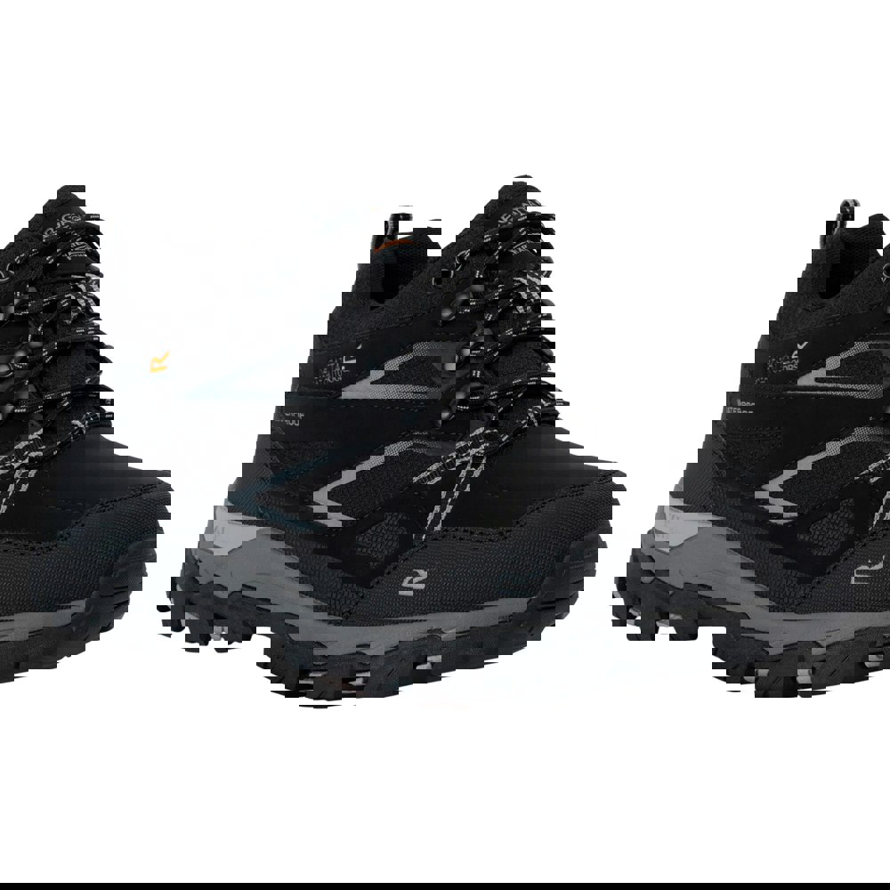 Regatta Mens Holcombe 3 Low Walking Boots - Black/Granite