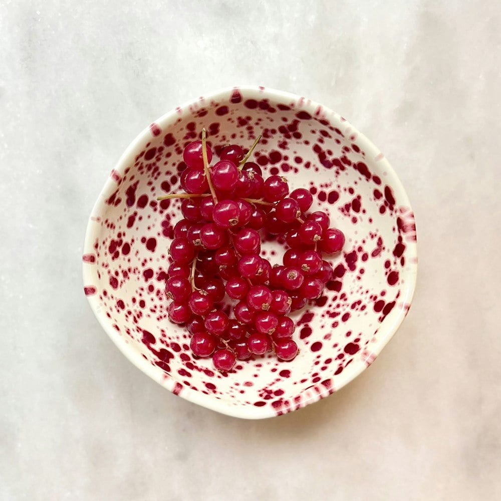 Hot Pottery Small Shallow Bowl Cranberry - New shape *