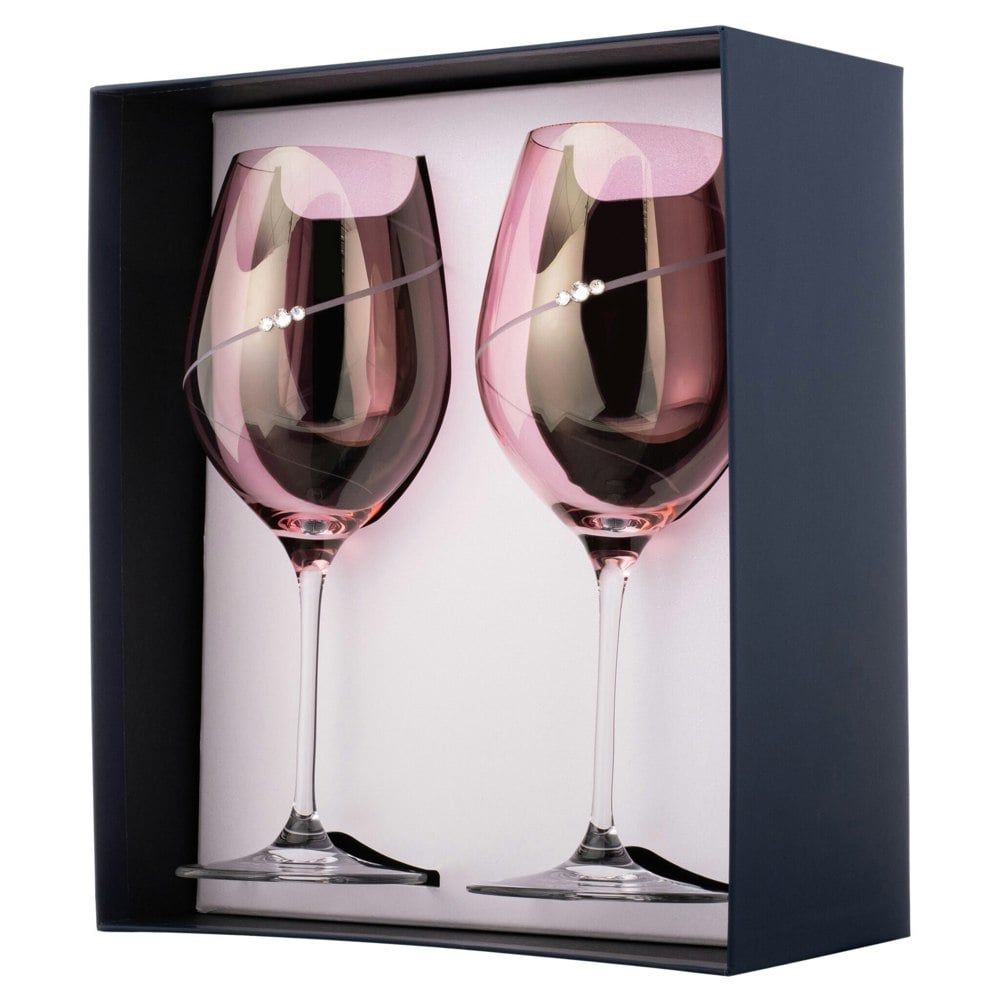 Pink 'Silhouette' Wine glasses - Set of 2